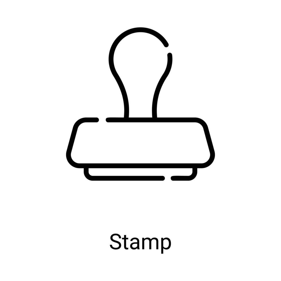 stempel lijn pictogram geïsoleerd op een witte achtergrond vector