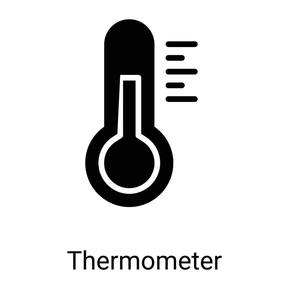 thermometer lijn pictogram geïsoleerd op een witte achtergrond vector