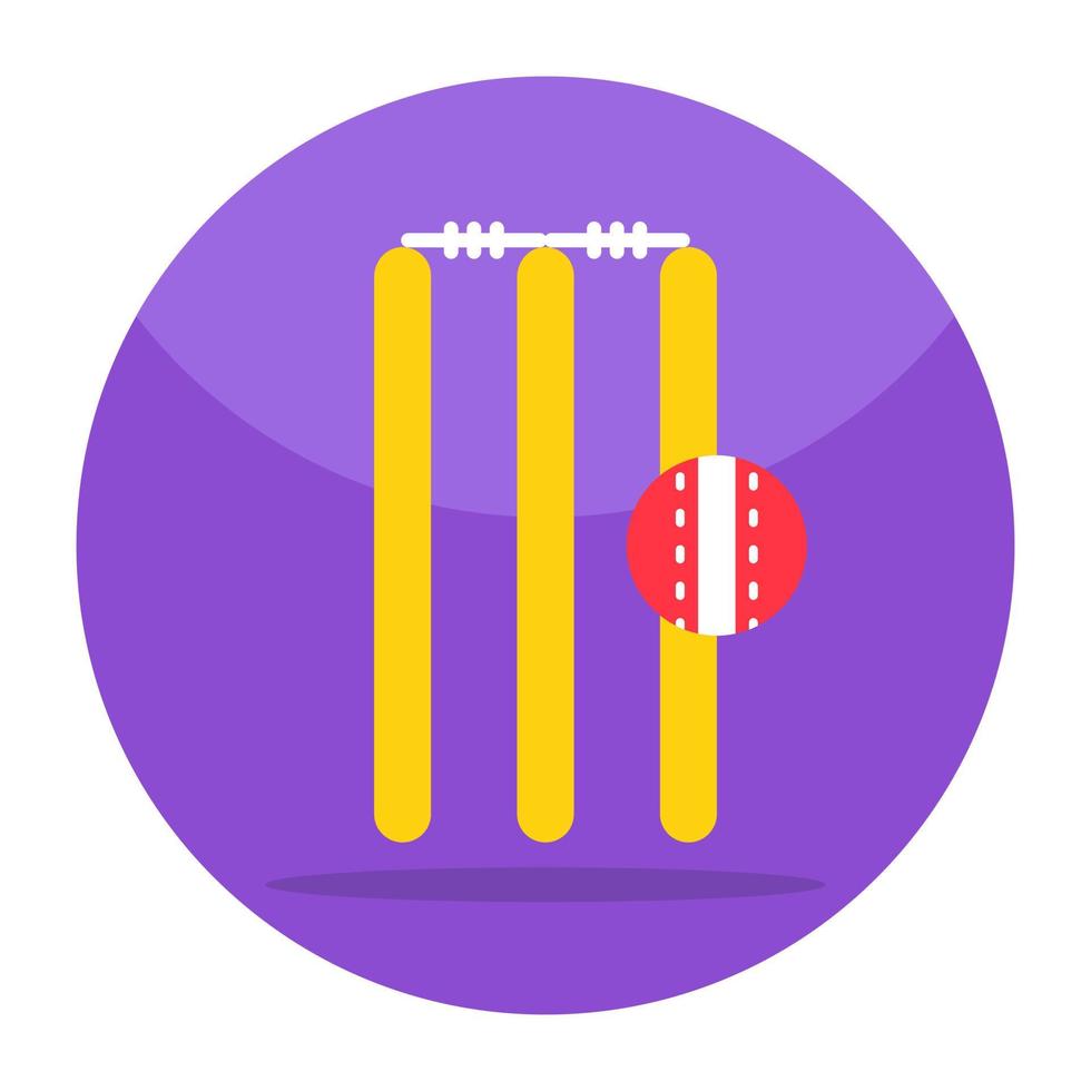 een geweldig design icoon van cricket wicket vector