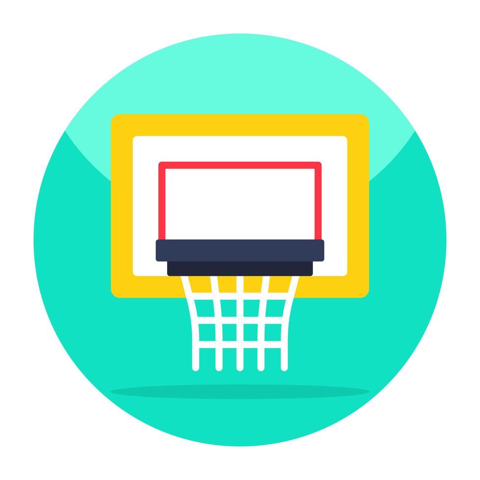 basketbalringpictogram in bewerkbare stijl vector