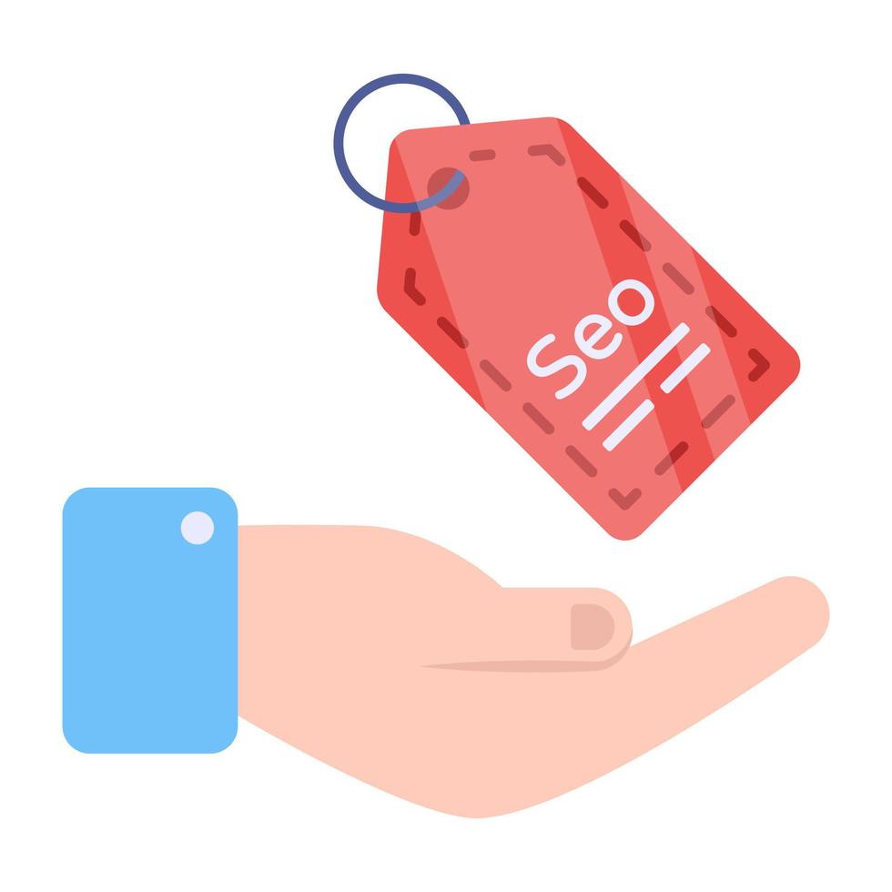 premium downloadpictogram van seo-tag vector