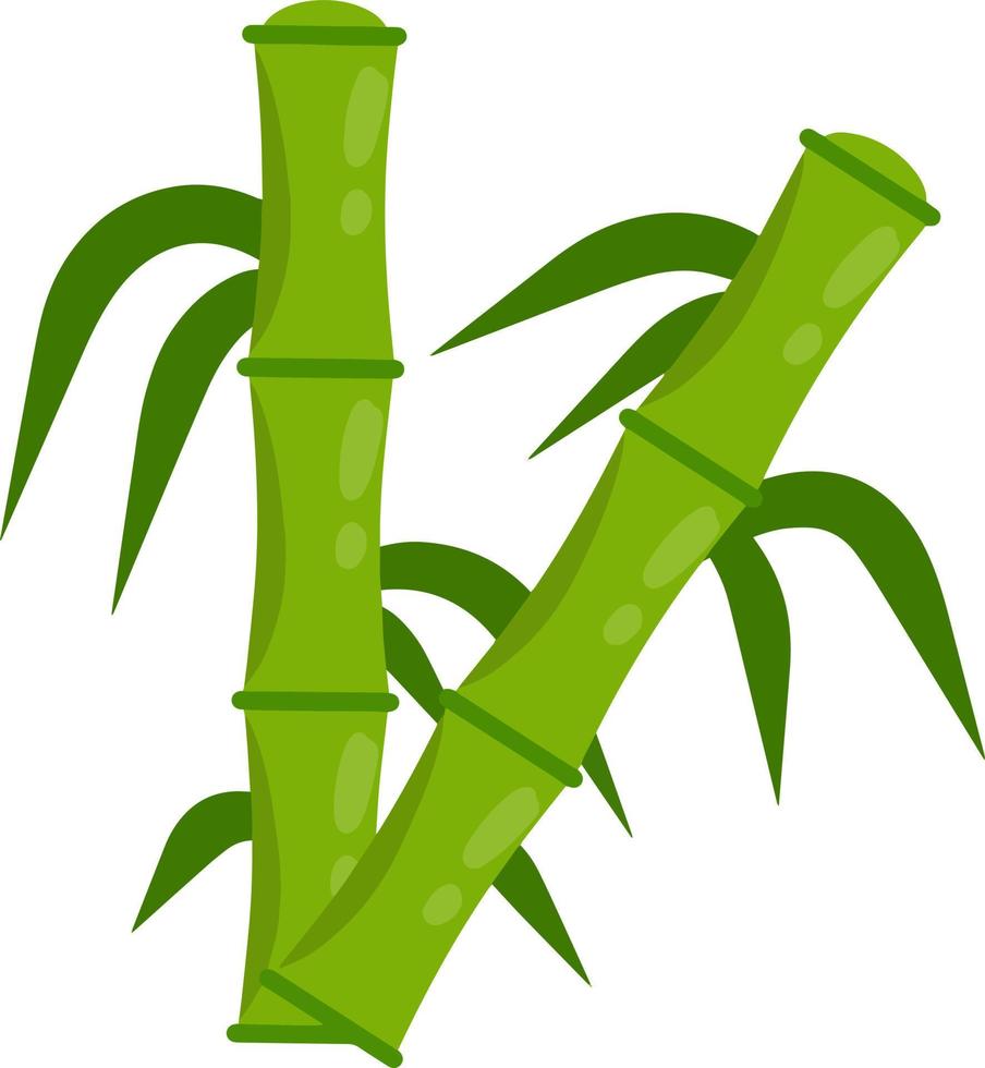 groene stengel van plant. Aziatische stok en tak. vector