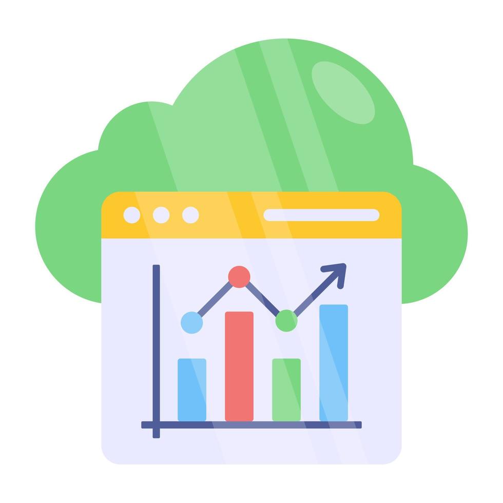 bewerkbaar ontwerppictogram van cloudanalyse vector