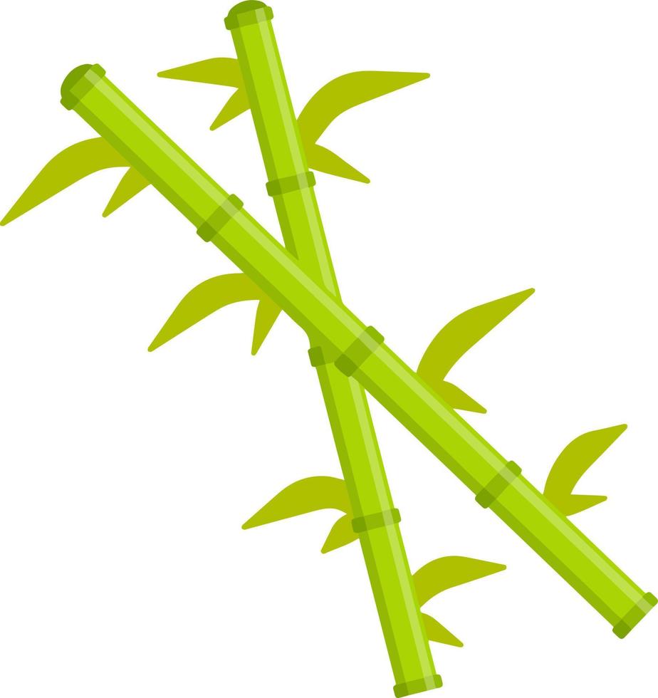 groene stengel van plant. Aziatische stok en tak. vector