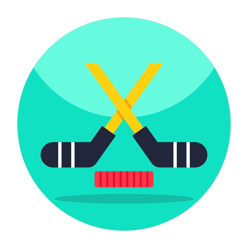 platte design icoon van ijshockey vector