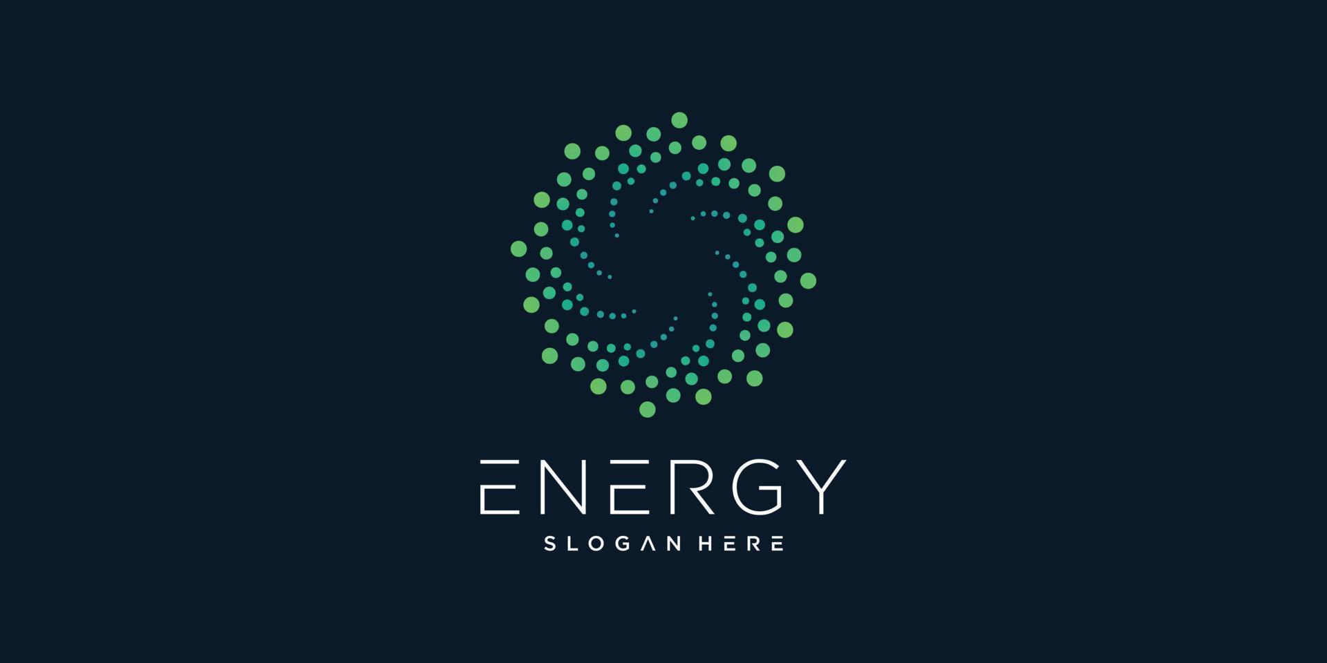 energie vector pictogram logo ontwerp met creatieve moderne unieke stijl premium vector