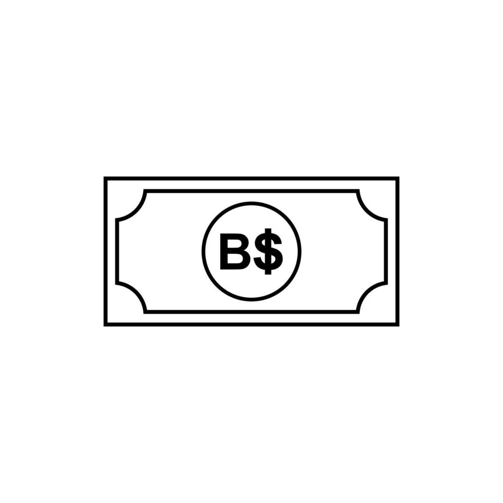 Brunei Darussalam valutapictogram symbool, bnd, Brunei dollar geld papier. vector illustratie