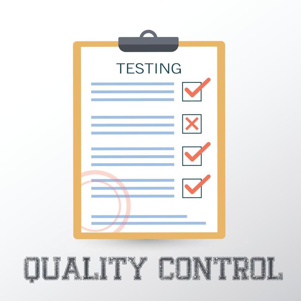 kwaliteitscontrole pictogram vectorillustratie. vector