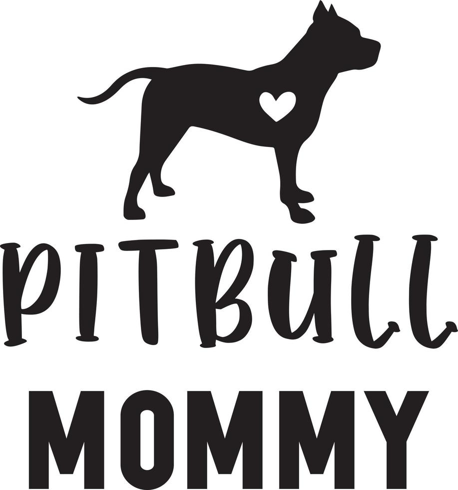 pitbull mama hond bestand vector