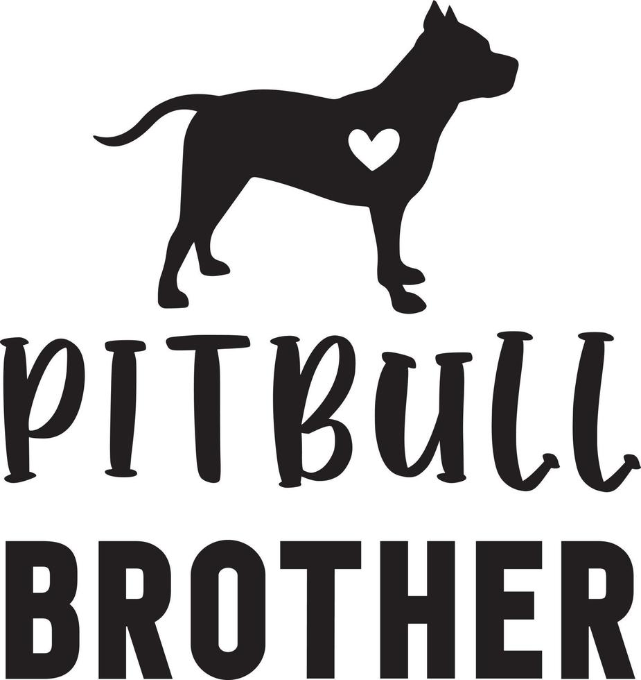 pitbull broer hond bestand vector