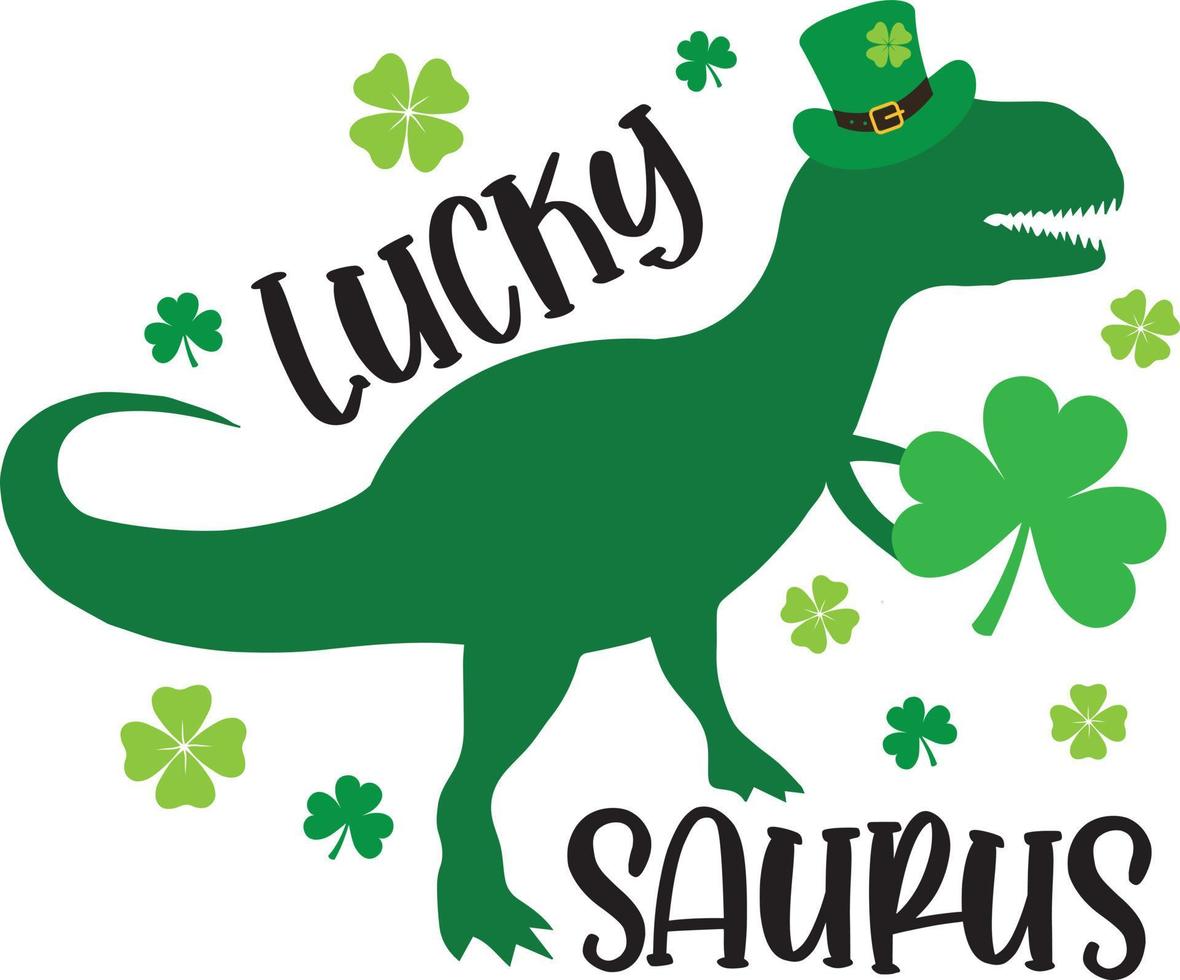 lucky saurus kabouter hoed bestand vector