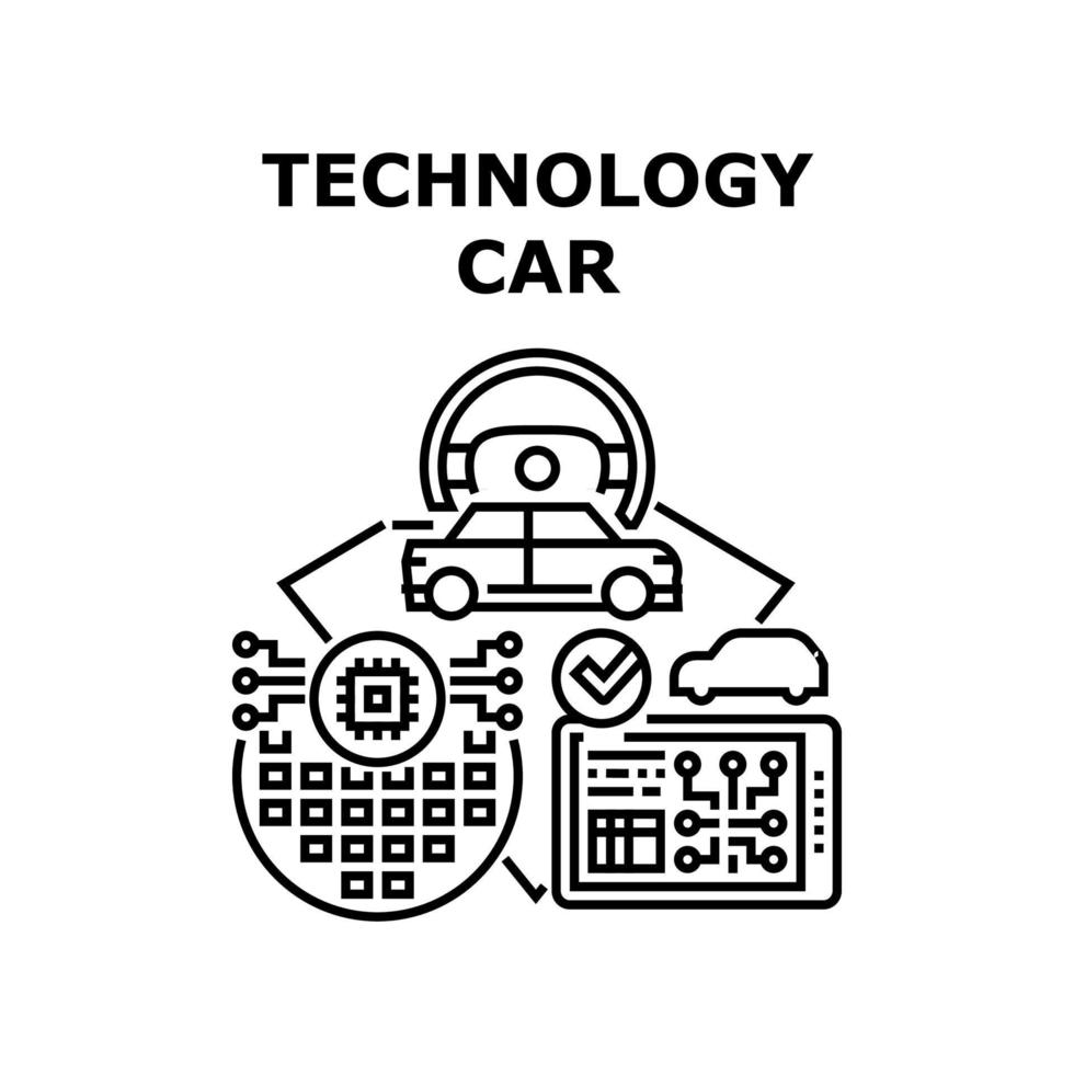 technologie auto pictogram vectorillustratie vector