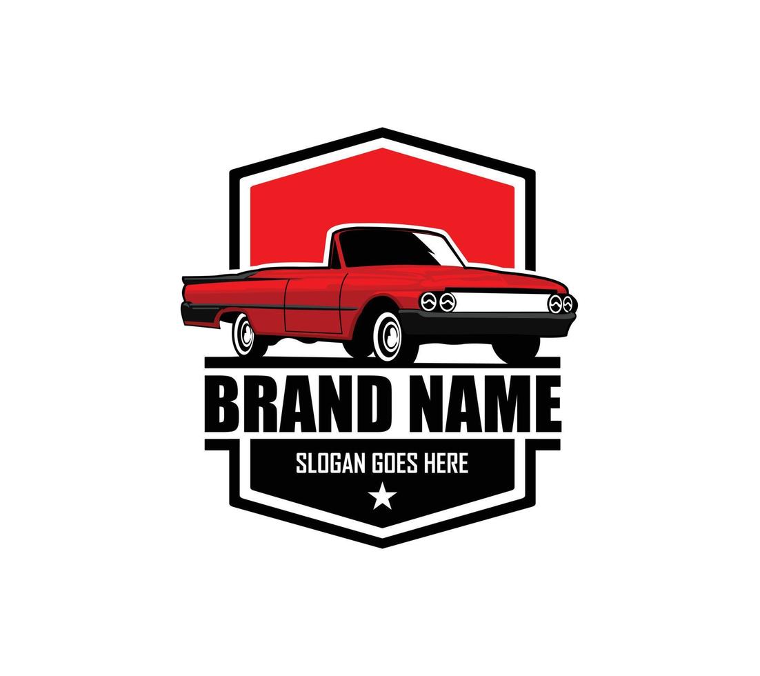 muscle car-logo - vectorillustratie, embleemontwerp op witte achtergrond vector