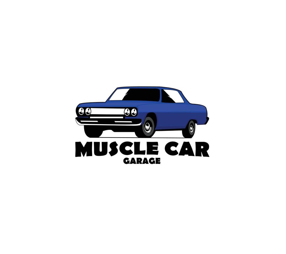 Amerikaanse muscle car illustratie vector geïsoleerd