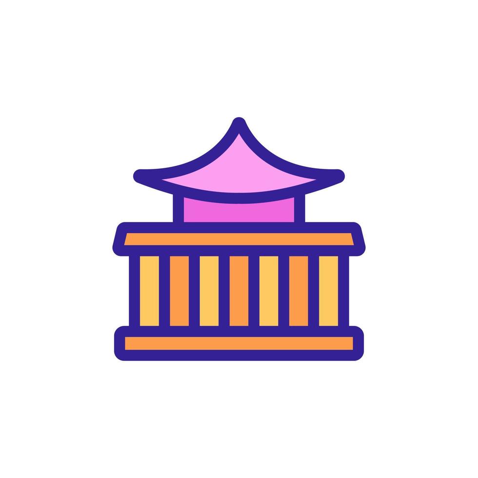 chinese oosterse tempel pictogram vector overzicht illustratie