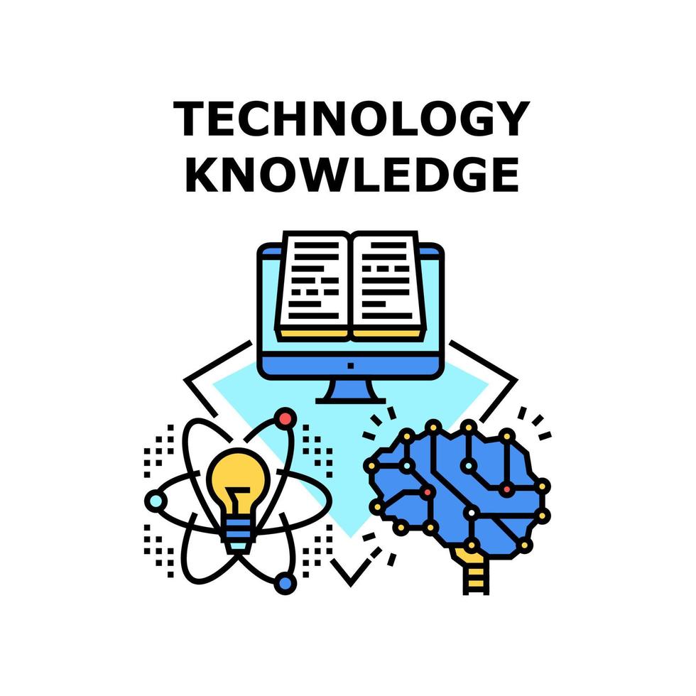 technologie kennis pictogram vectorillustratie vector