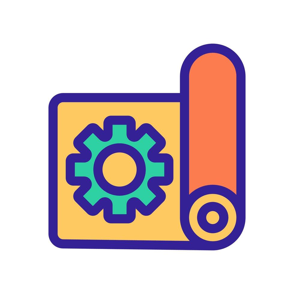 instructie om het vectorpictogram toe te passen. geïsoleerde contour symbool illustratie vector