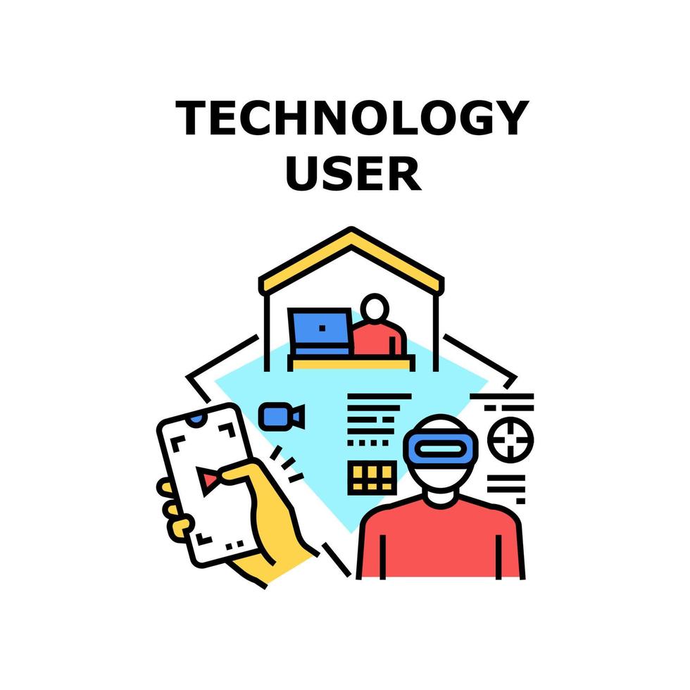 technologie gebruiker pictogram vectorillustratie vector