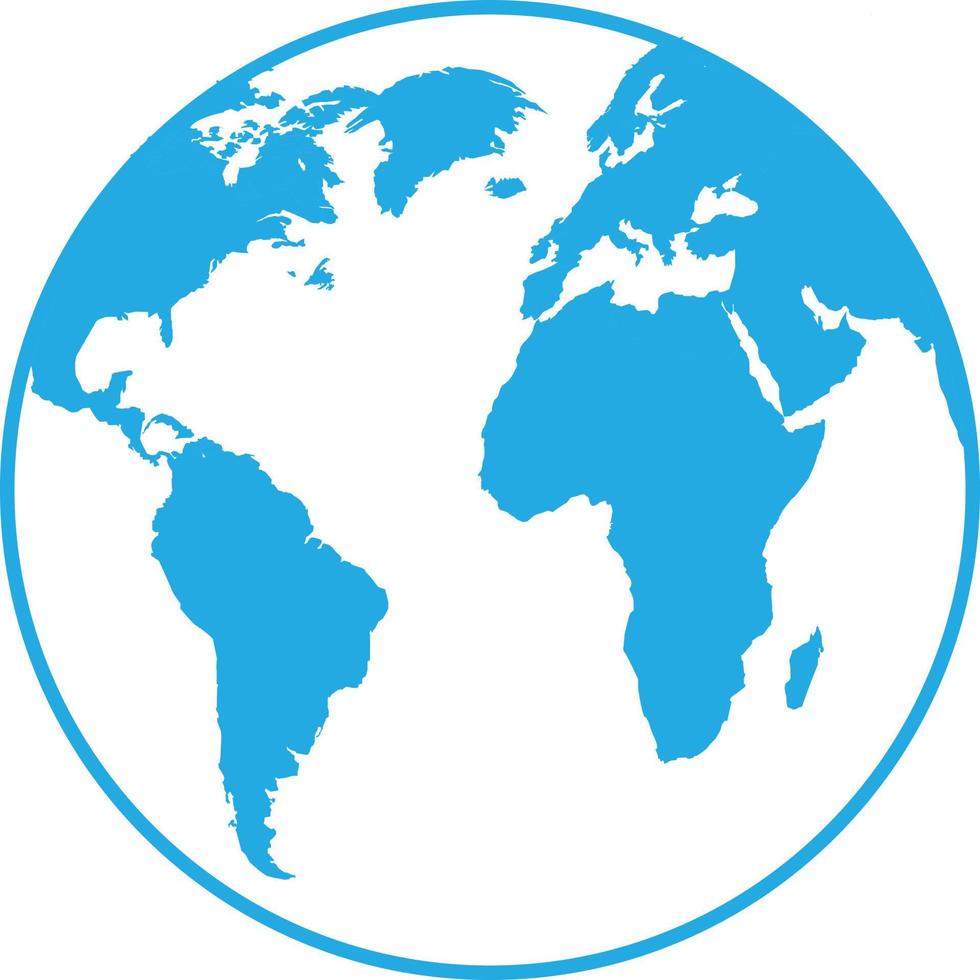 wereldbol icoon op witte achtergrond. aarde teken. vlakke stijl. vector