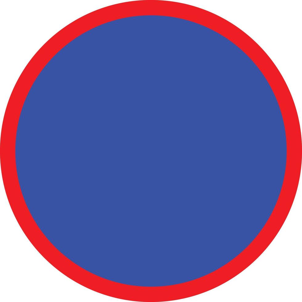 stop blauwe rode cirkel achtergrond teken op witte achtergrond. onbetaalbaar symbool. blauw rood verboden verkeersbord. vlakke stijl. vector