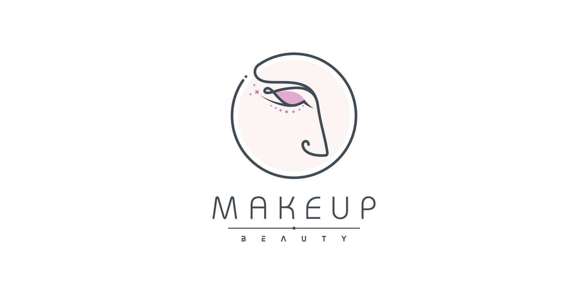 make-up schoonheid logo ontwerp met lippen concept premium vector