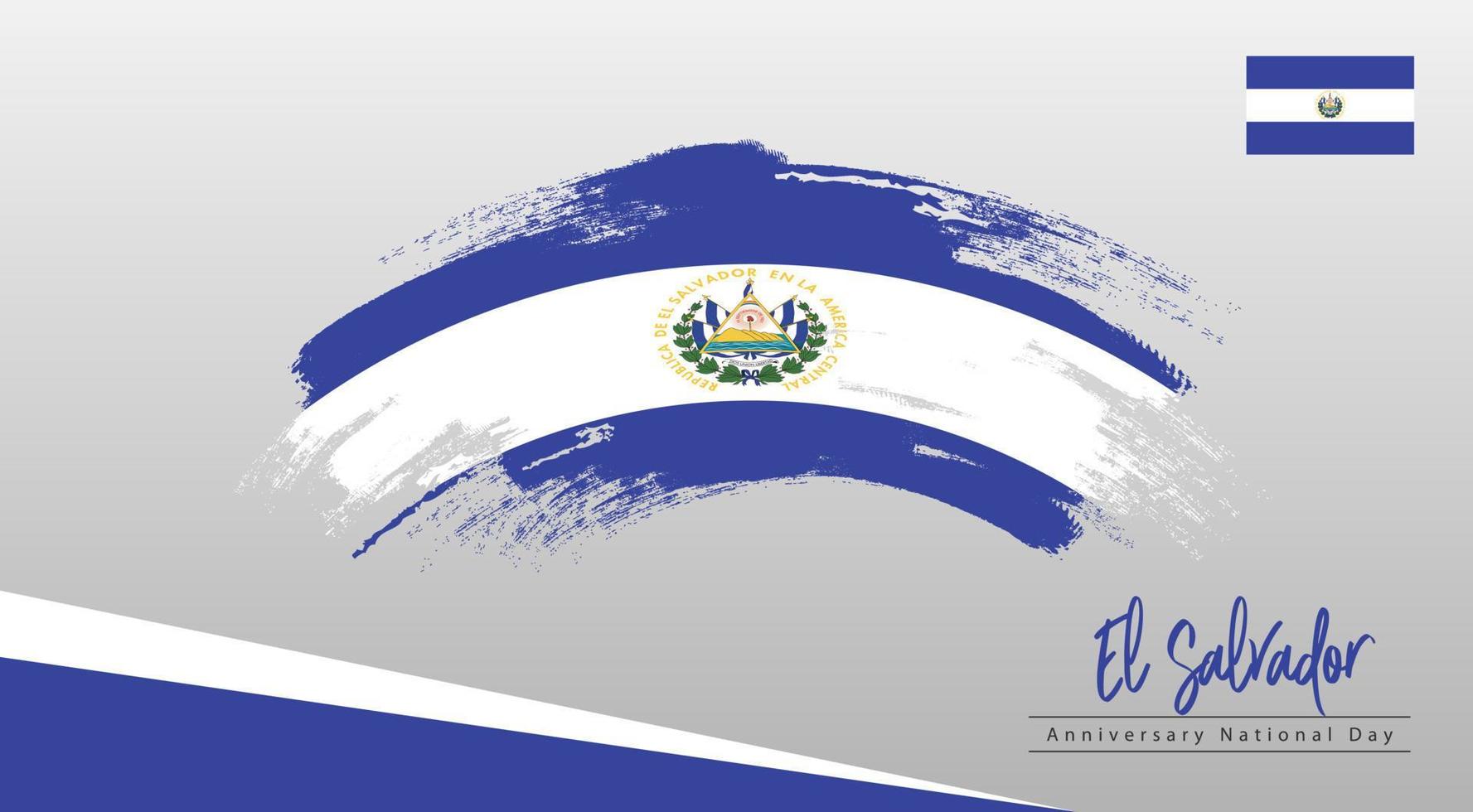 gelukkige nationale dag el salvador. banner, wenskaart, flyer ontwerp. poster sjabloonontwerp vector