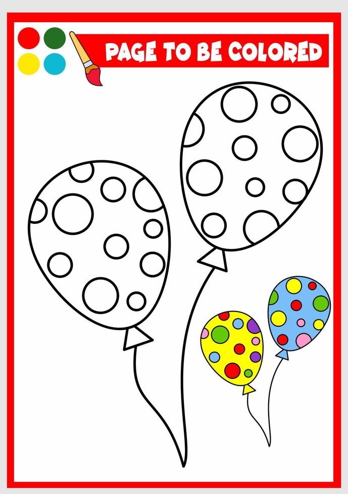 kleurboek voor kinderen. ballon vector