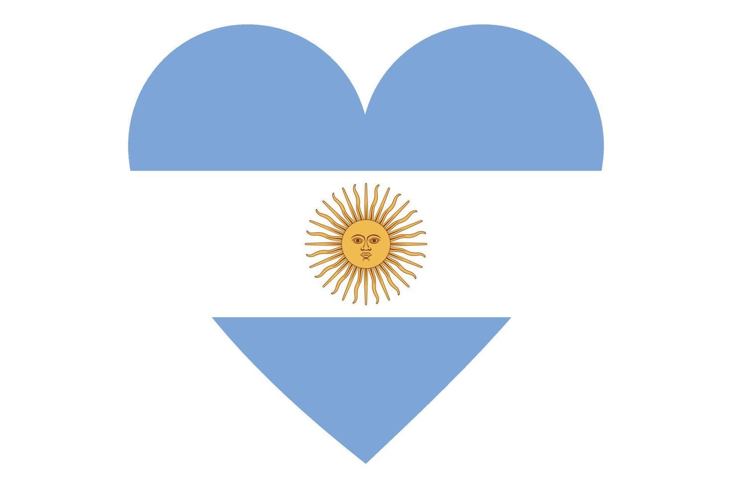 hart vlag vector van Argentinië op witte achtergrond.