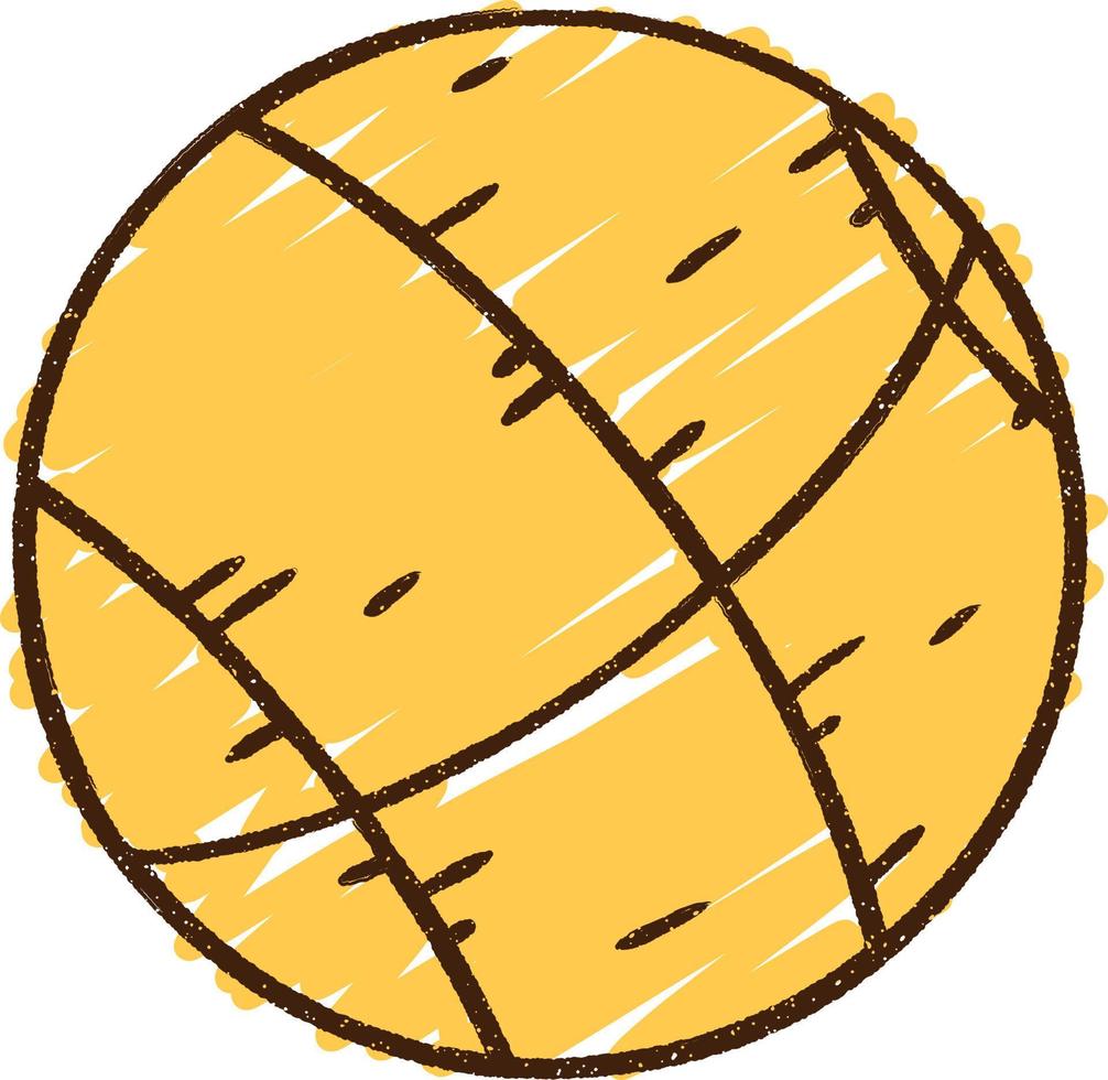 basketbal krijt tekening vector