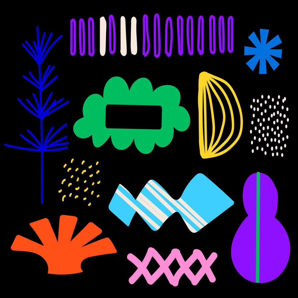 set van abstracte trendy vectorelementen voor patroon. vector