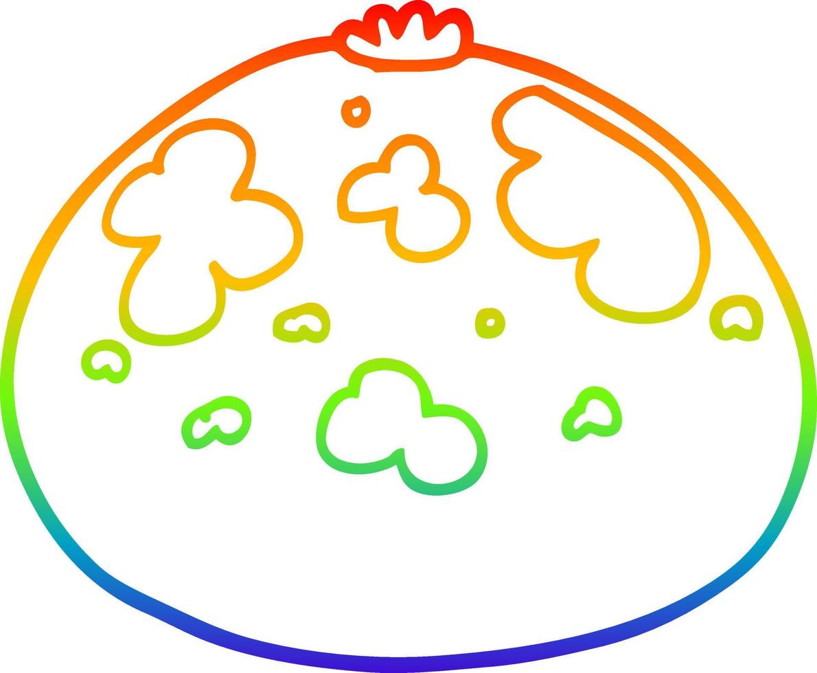 regenbooggradiënt lijntekening cartoon squash vector