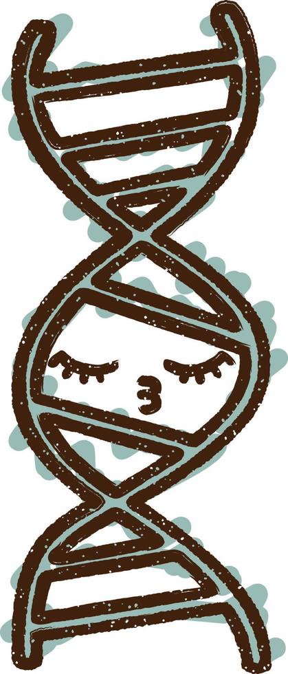 dna streng krijttekening vector