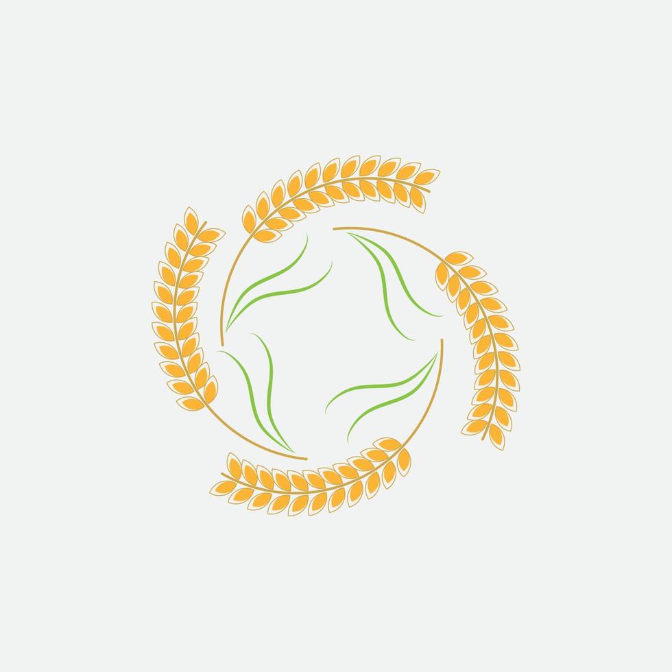 landbouw tarwe logo vector