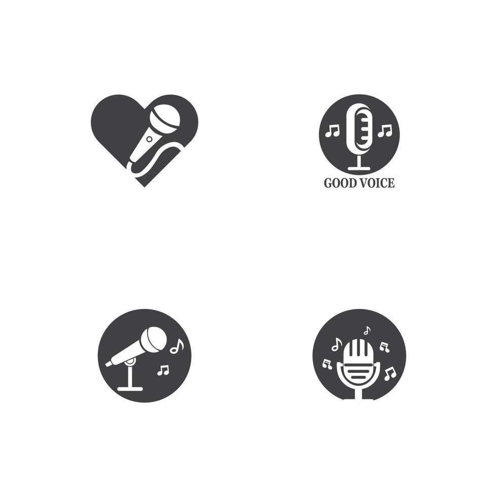 microfoon pictogram vector ontwerpsjabloon