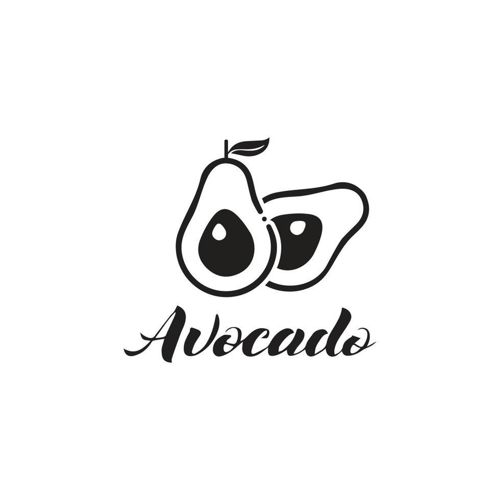 avocado vector pictogram illustratie ontwerp