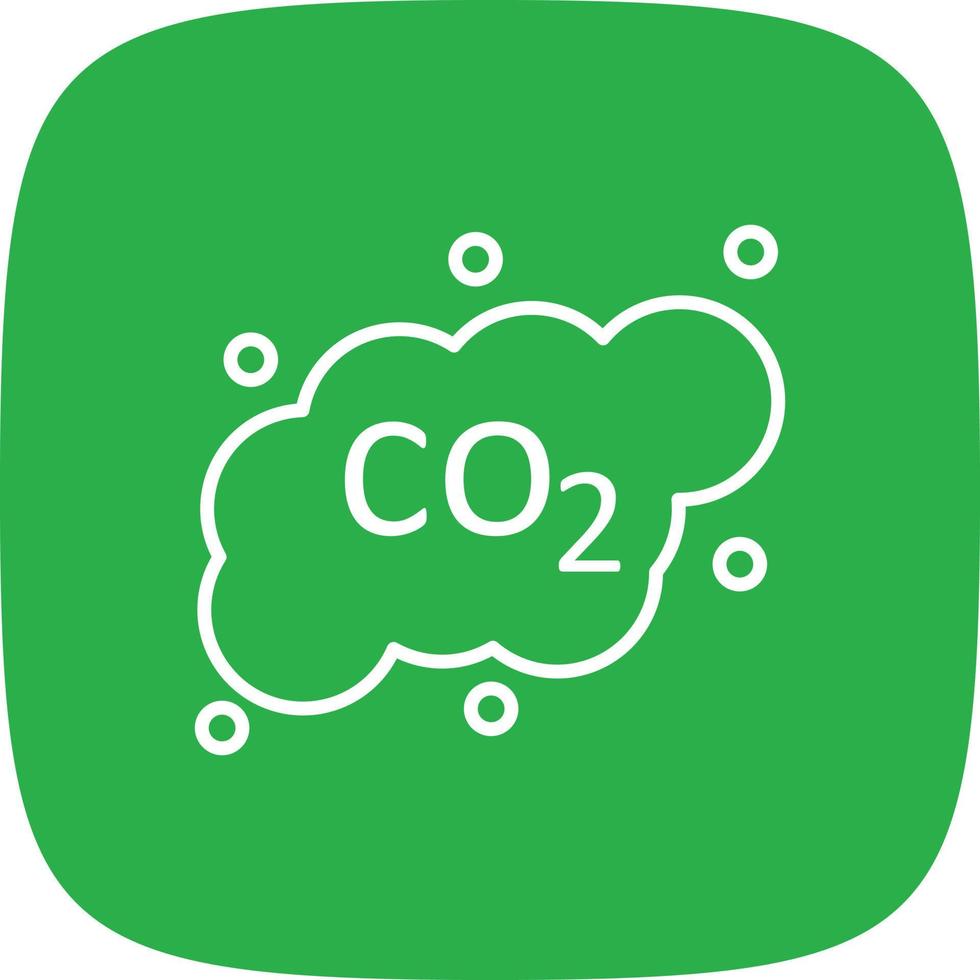 co2 lijn ronde hoek vector