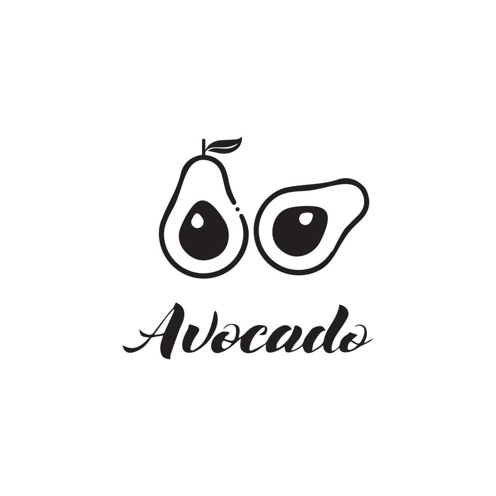 avocado vector pictogram illustratie ontwerp