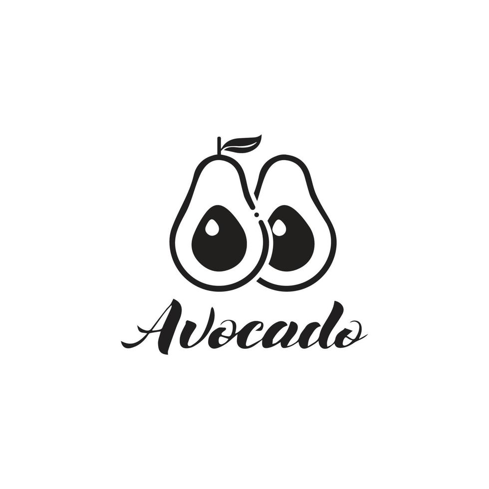 avocado vector pictogram illustratie ontwerp