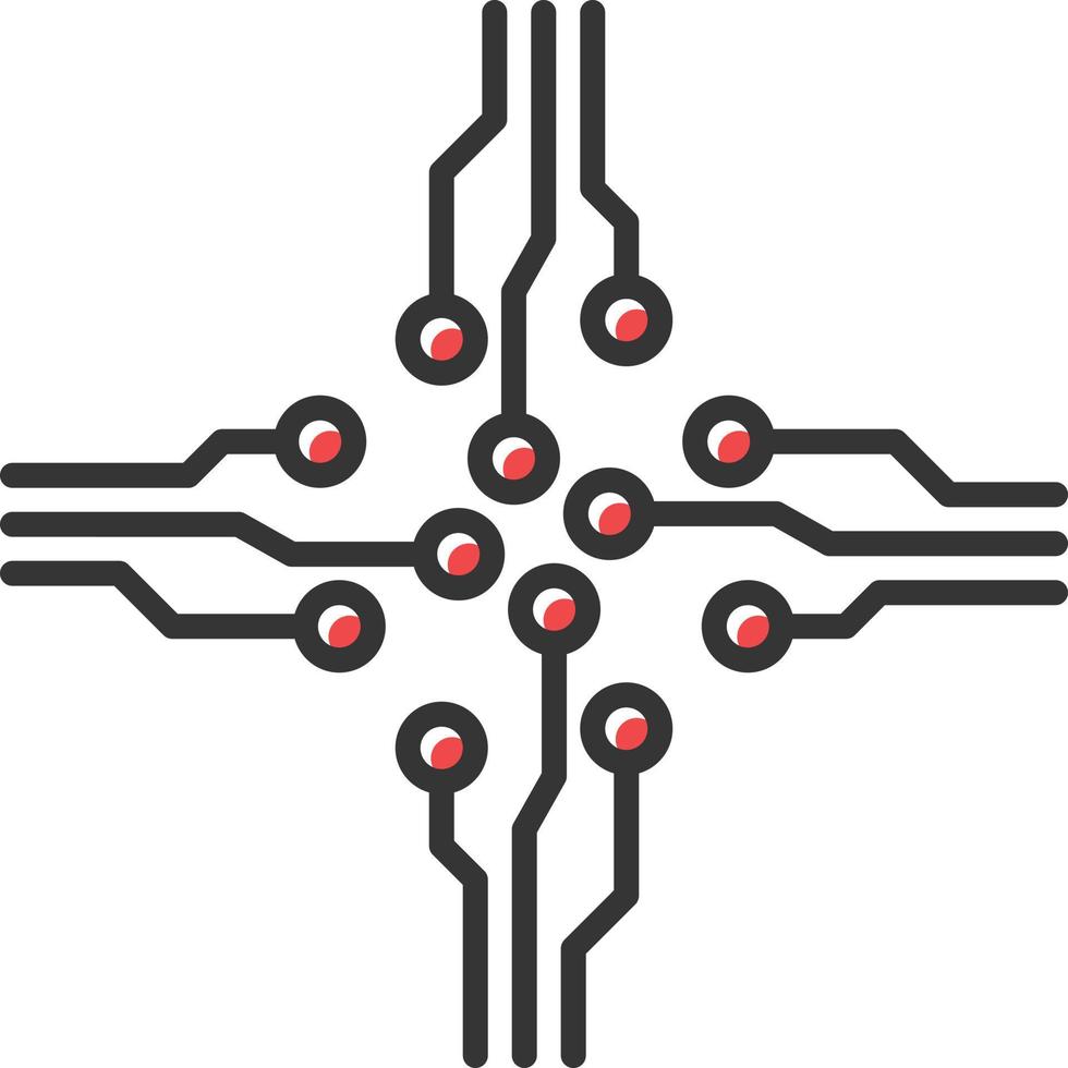 circuit gevuld retro vector