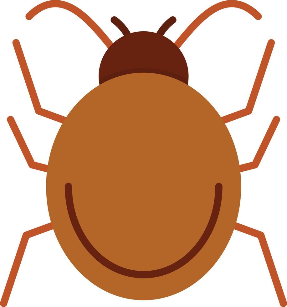 bug plat icoon vector