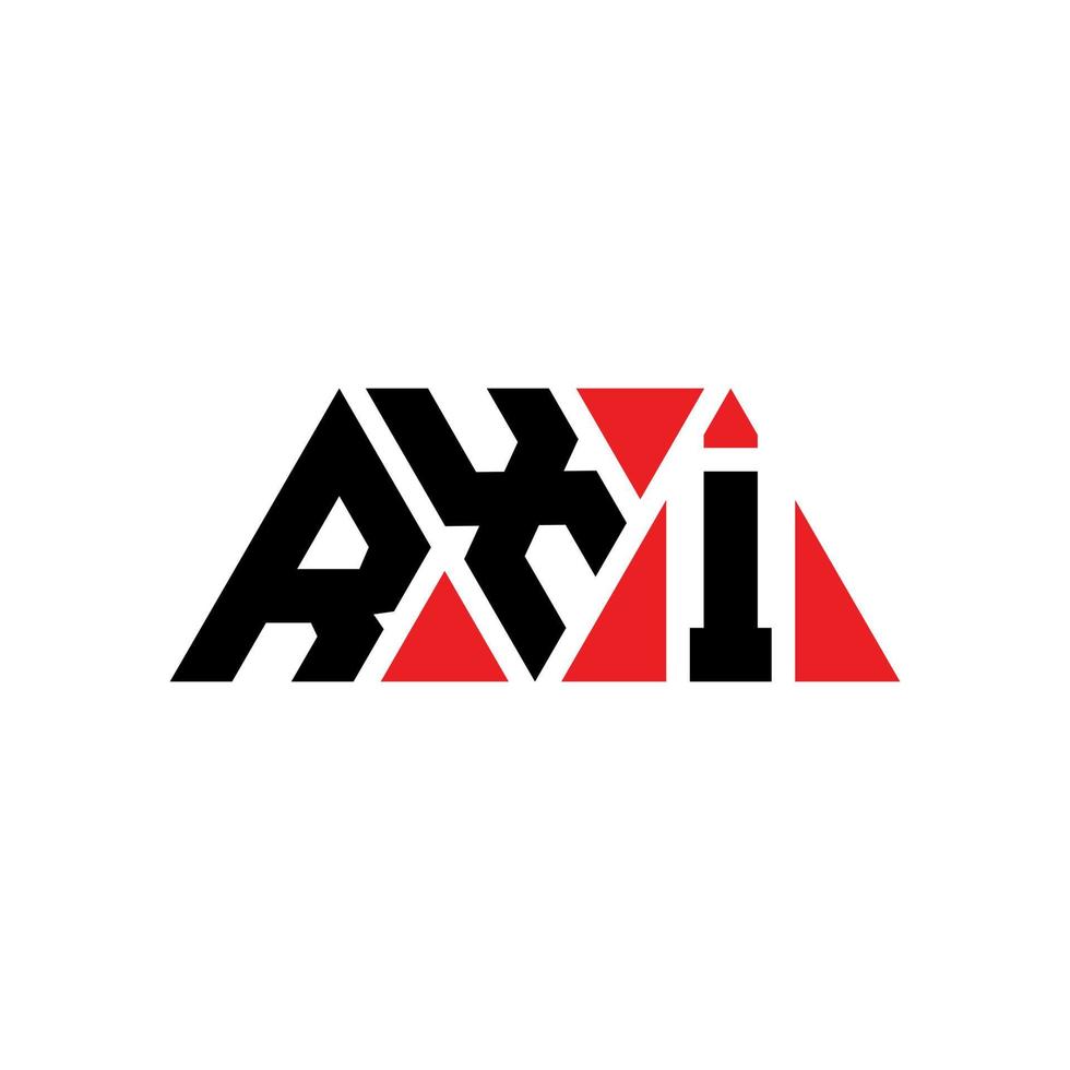 rxi driehoek brief logo ontwerp met driehoekige vorm. rxi driehoek logo ontwerp monogram. rxi driehoek vector logo sjabloon met rode kleur. rxi driehoekig logo eenvoudig, elegant en luxueus logo. rxi