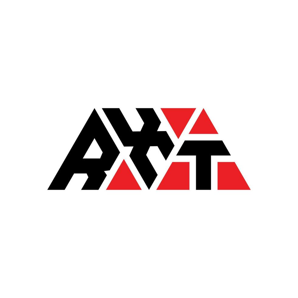rxt driehoek brief logo ontwerp met driehoekige vorm. rxt driehoek logo ontwerp monogram. rxt driehoek vector logo sjabloon met rode kleur. rxt driehoekig logo eenvoudig, elegant en luxueus logo. rxt