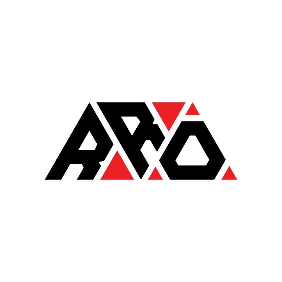 rro driehoek brief logo ontwerp met driehoekige vorm. rro driehoek logo ontwerp monogram. rro driehoek vector logo sjabloon met rode kleur. rro driehoekig logo eenvoudig, elegant en luxueus logo. rro