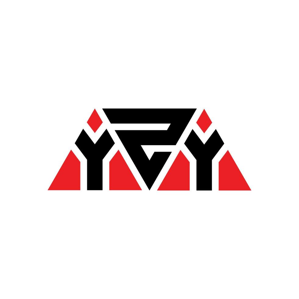 yzy driehoek letter logo ontwerp met driehoekige vorm. yzy driehoek logo ontwerp monogram. yzy driehoek vector logo sjabloon met rode kleur. yzy driehoekig logo eenvoudig, elegant en luxueus logo. yzy