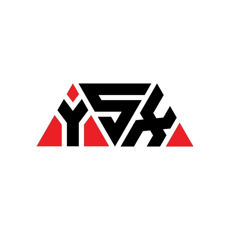 ysx driehoek brief logo ontwerp met driehoekige vorm. ysx driehoek logo ontwerp monogram. ysx driehoek vector logo sjabloon met rode kleur. ysx driehoekig logo eenvoudig, elegant en luxueus logo. ysx