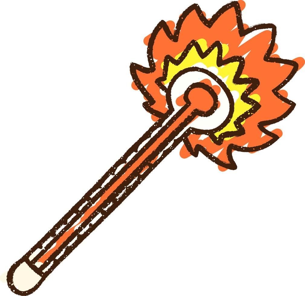 thermometer krijt tekening vector