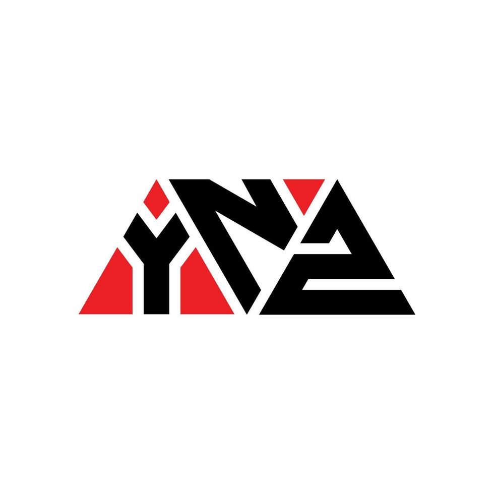 ynz driehoek brief logo ontwerp met driehoekige vorm. ynz driehoek logo ontwerp monogram. ynz driehoek vector logo sjabloon met rode kleur. ynz driehoekig logo eenvoudig, elegant en luxueus logo. ynz