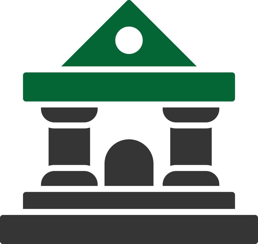 rechtbank glyph twee kleuren vector