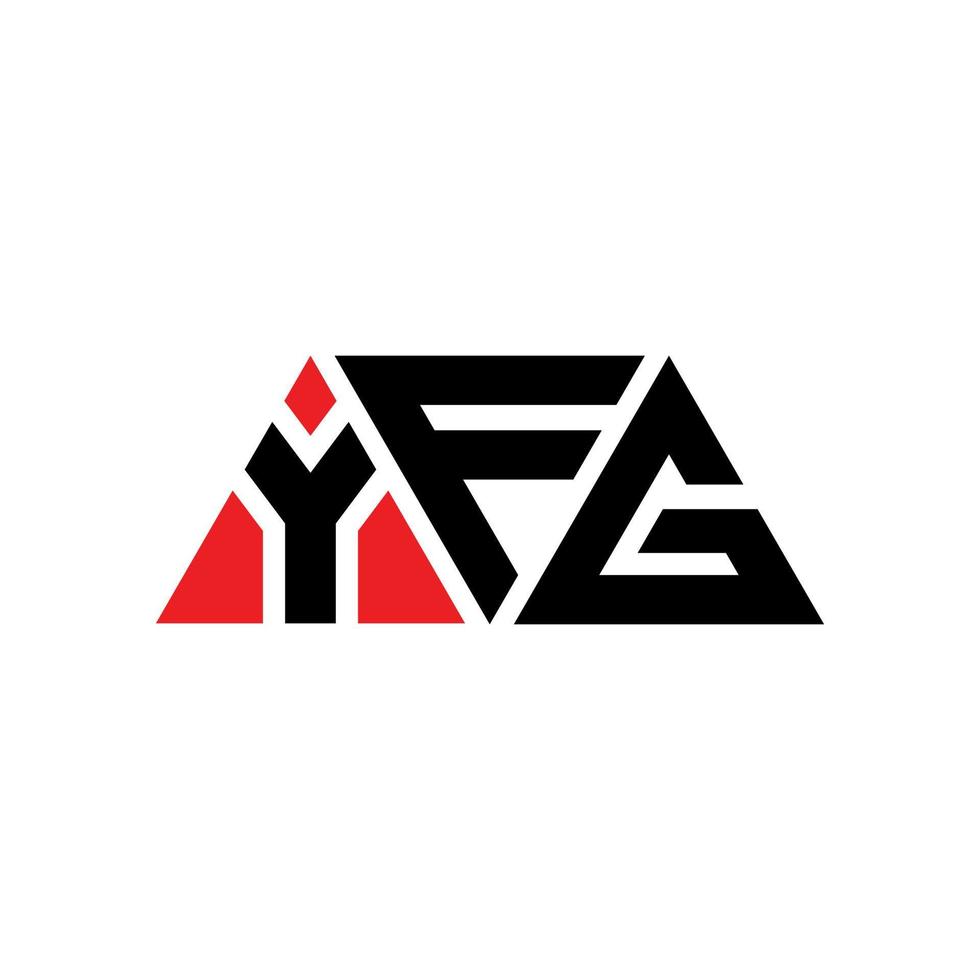 yfg driehoek brief logo ontwerp met driehoekige vorm. yfg driehoek logo ontwerp monogram. yfg driehoek vector logo sjabloon met rode kleur. yfg driehoekig logo eenvoudig, elegant en luxueus logo. yfg