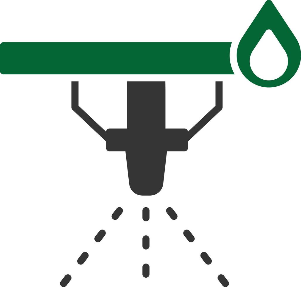 sprinkler glyph twee kleuren vector